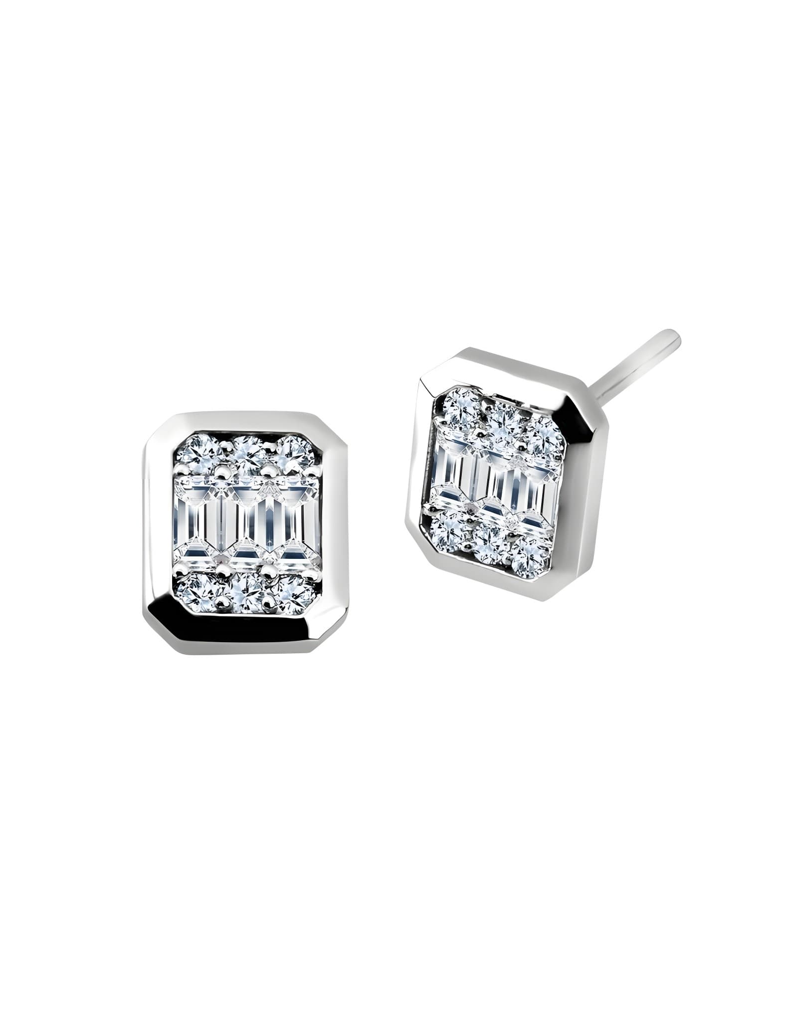 Roxenne 0.40ct F Rengi Baget Pırlantalı Altın Küpe — 2. görünüm