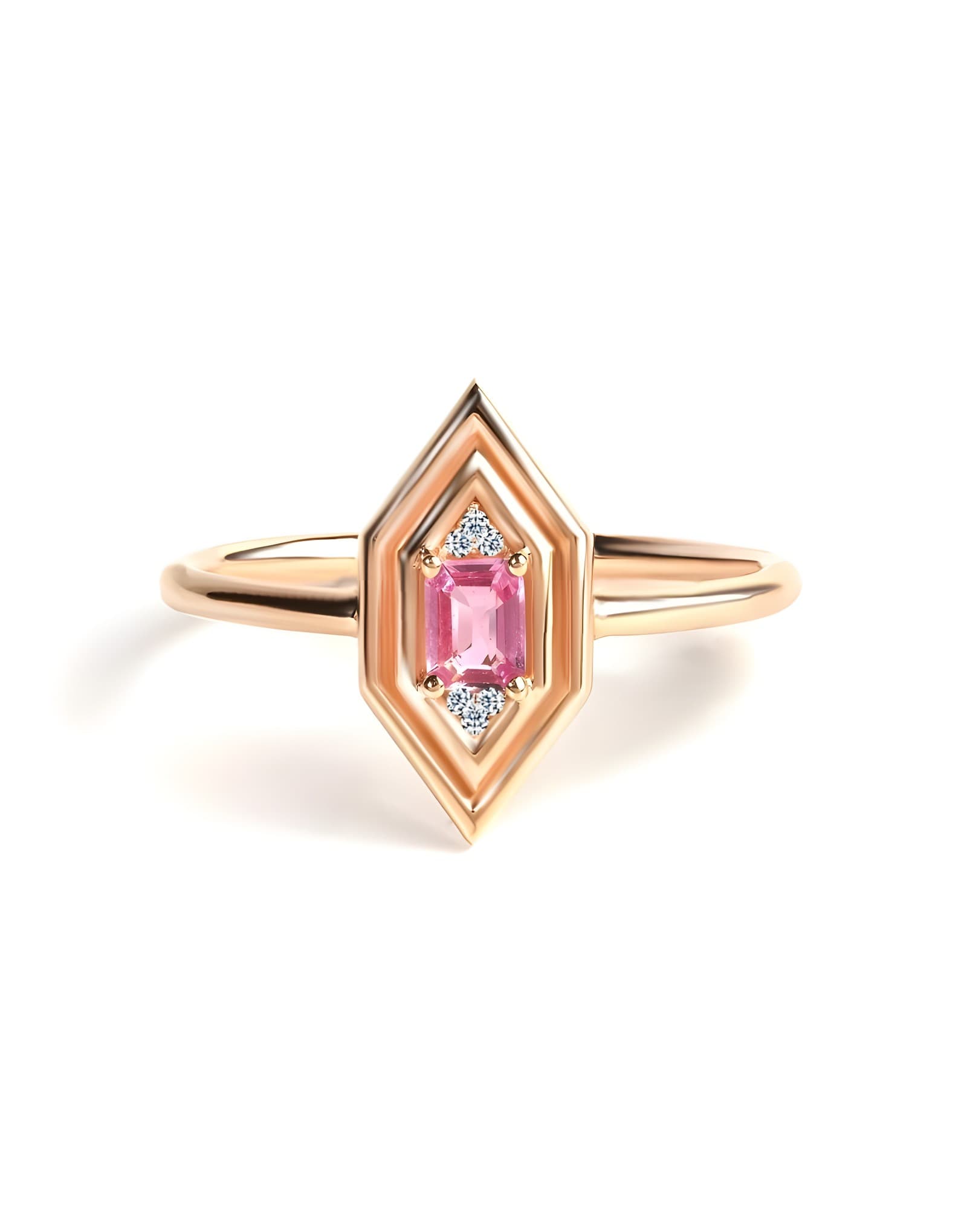 Treviso Pink Altın Yüzük