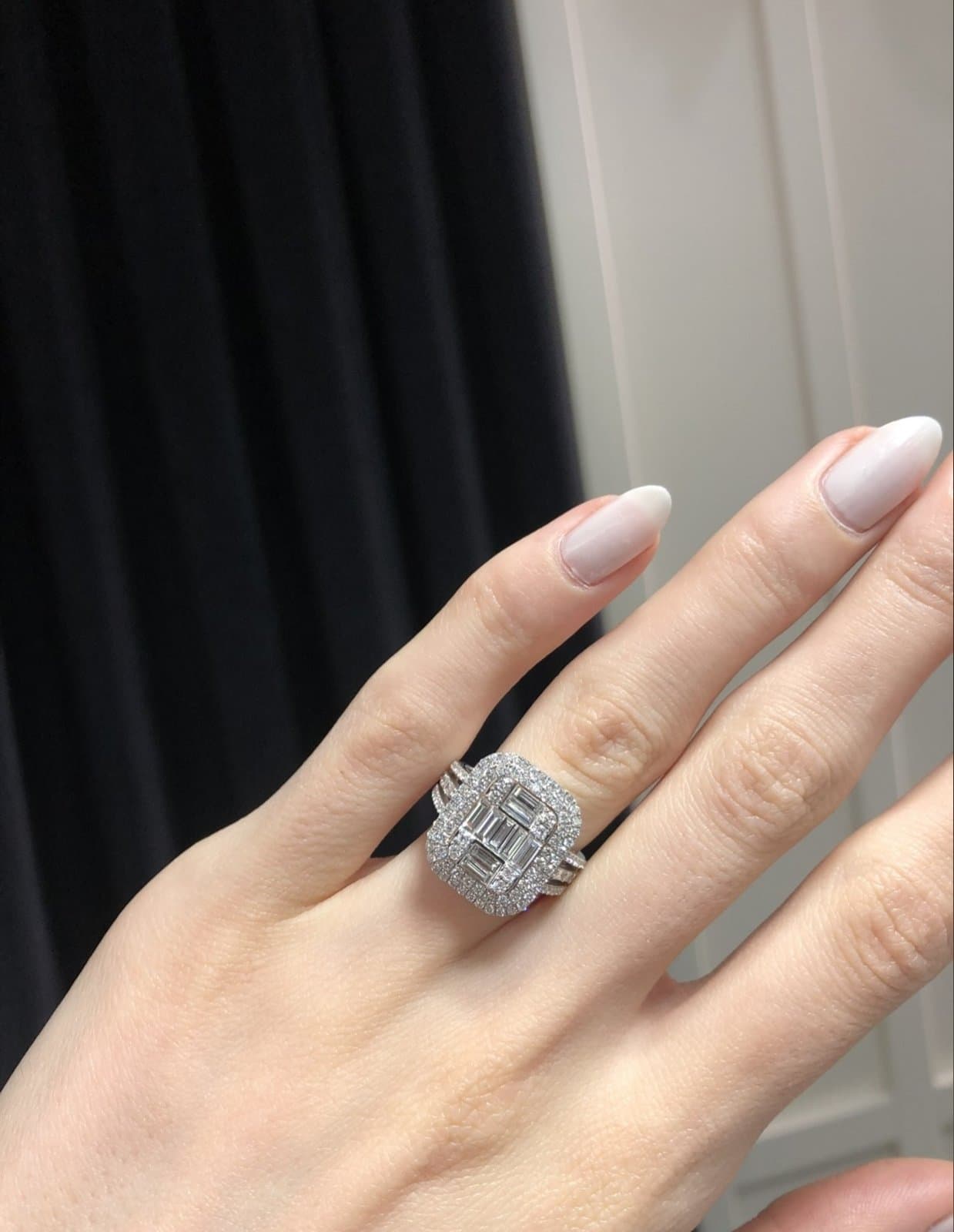 1.75ct F Rengi Pırlanta Altın Baget Yüzük — 5. görünüm