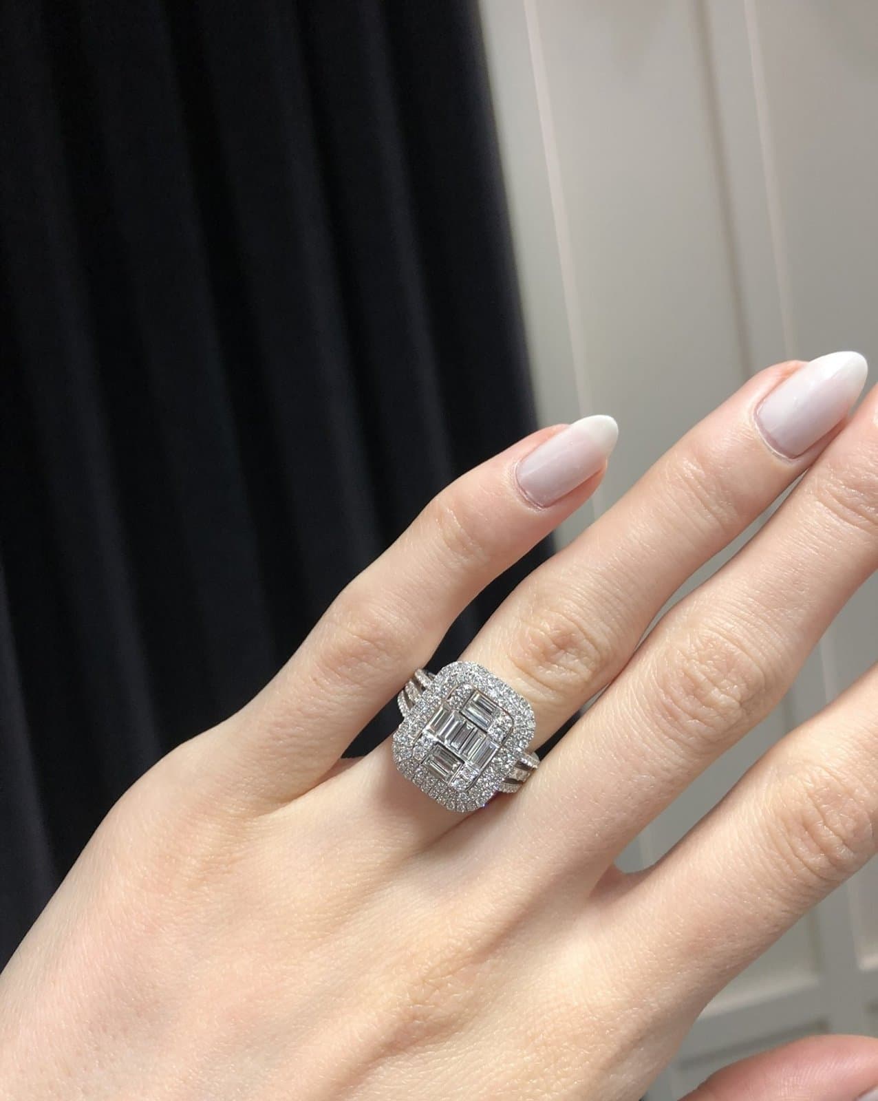 1.75ct F Rengi Pırlanta Altın Baget Yüzük — 6. görünüm