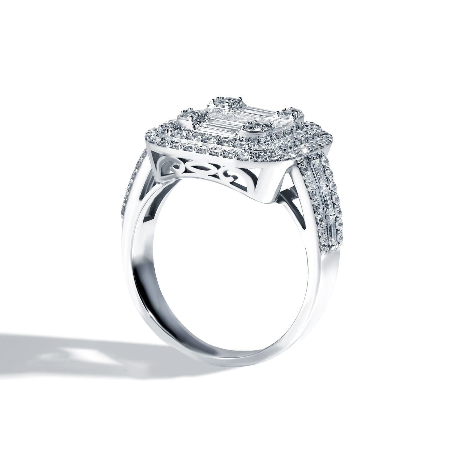 1.75ct F Rengi Pırlanta Altın Baget Yüzük — 2. görünüm