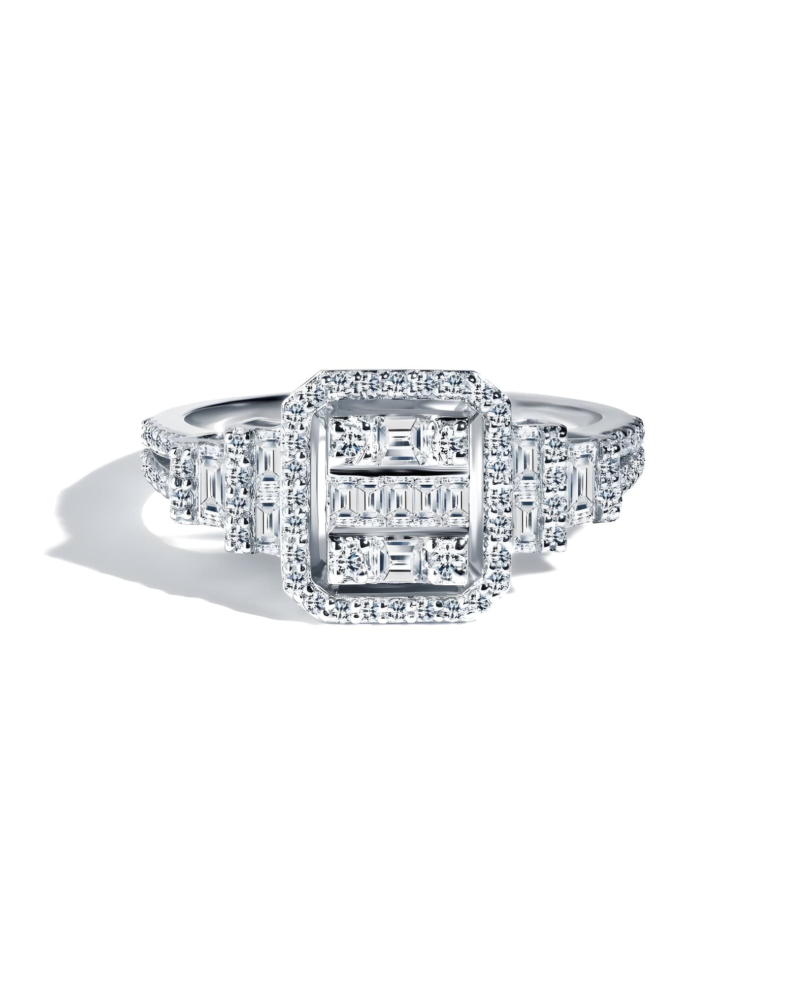 0.70ct F Rengi Baget Pırlanta Altın Yüzük