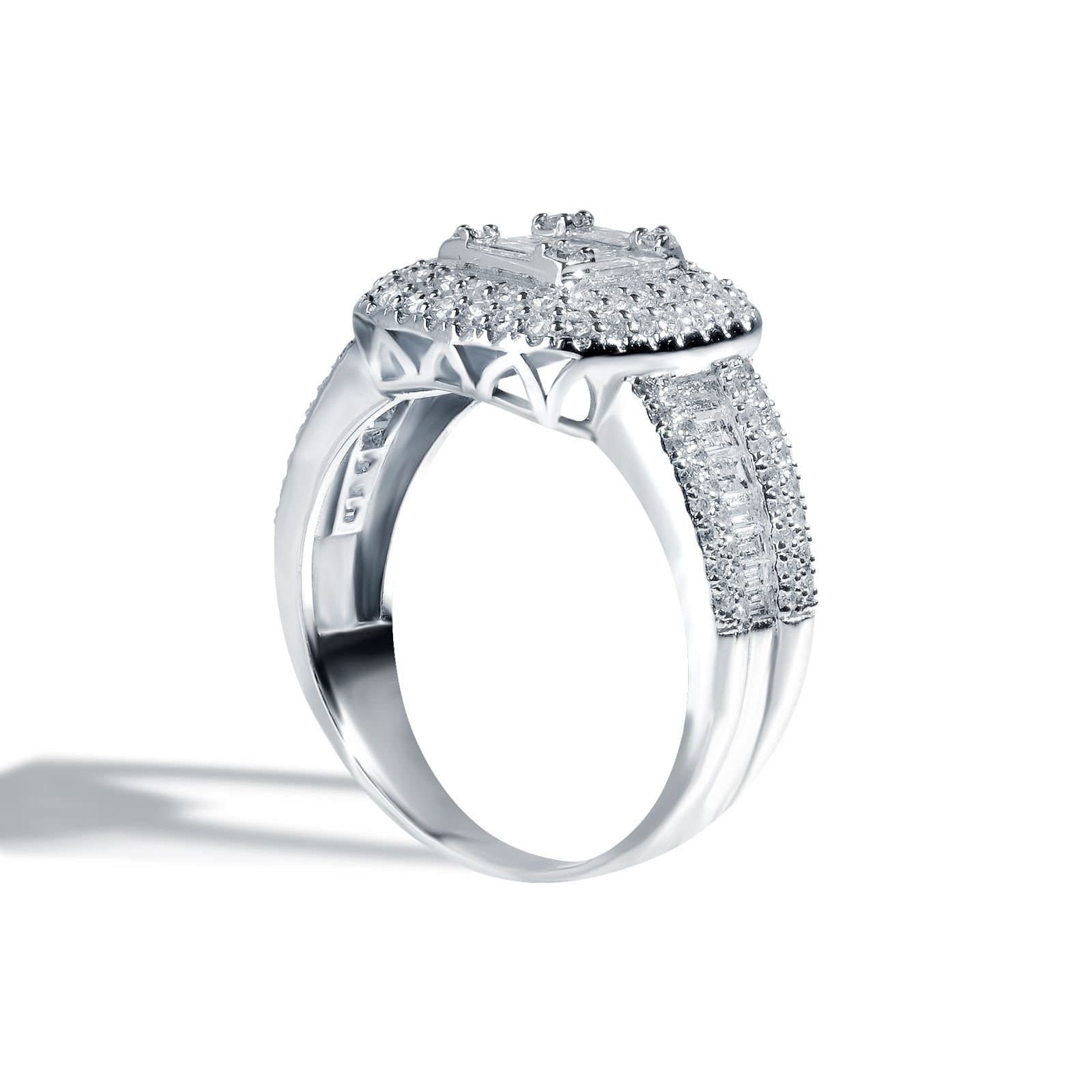 1.25ct F Rengi Baget Pırlanta Altın Yüzük — 3. görünüm