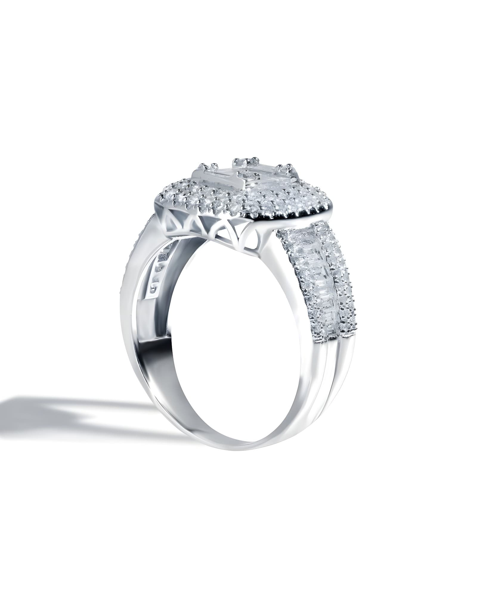 1.25ct F Rengi Baget Pırlanta Altın Yüzük — 2. görünüm