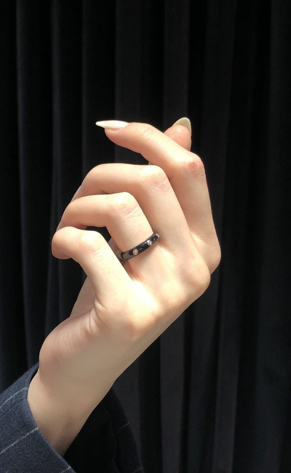 0.03ct Pırlantalı Mine Altın Yüzük — 5. görünüm