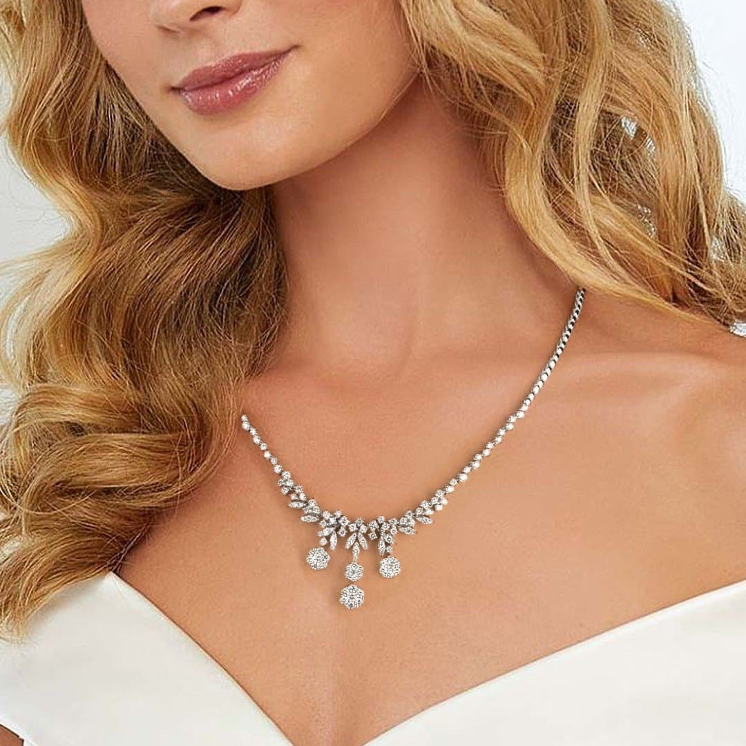 18K 2.75 ct F / VS Pırlanta Düğün Kolye — 3. görünüm