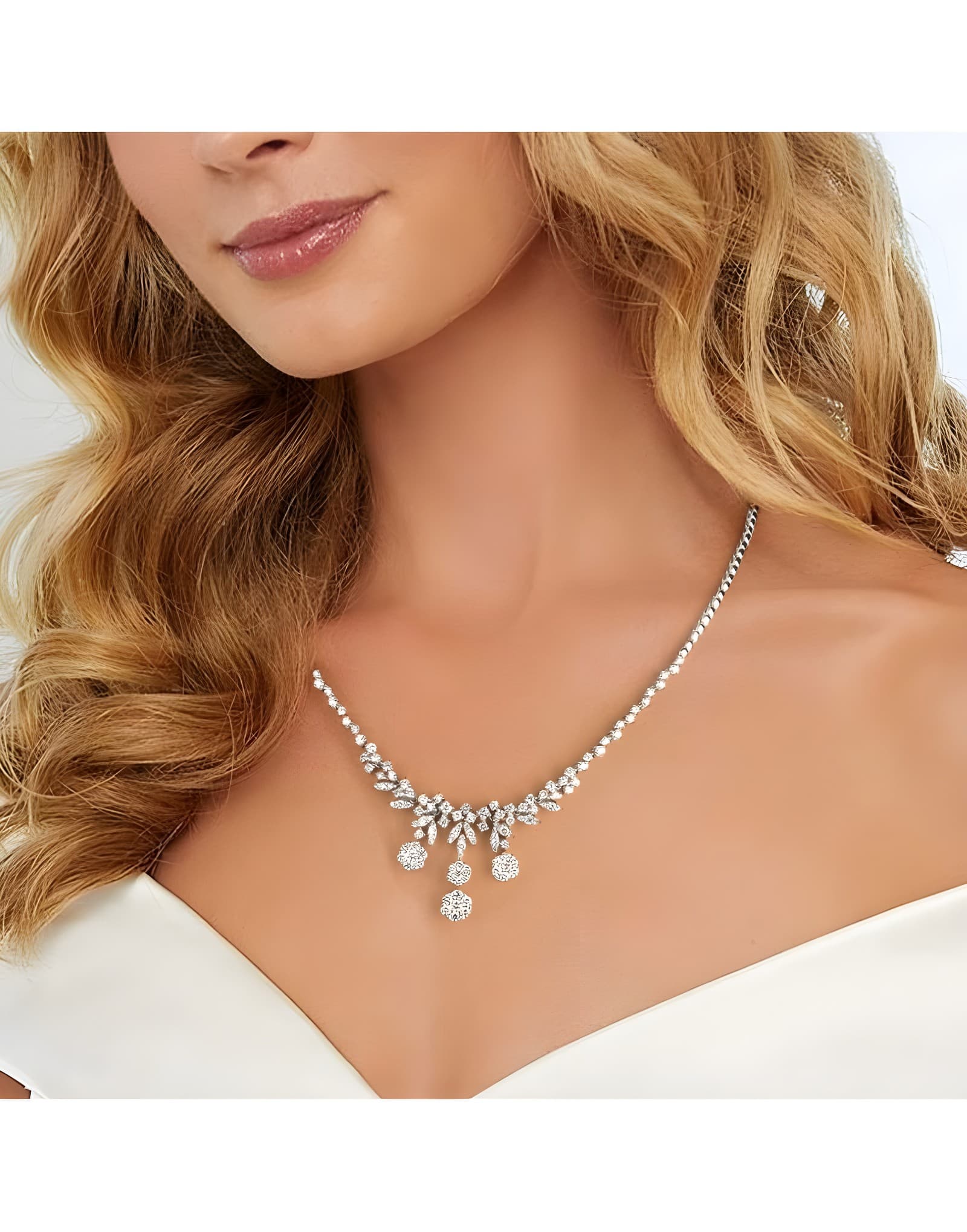 18K 2.75 ct F / VS Pırlanta Düğün Kolye — 2. görünüm