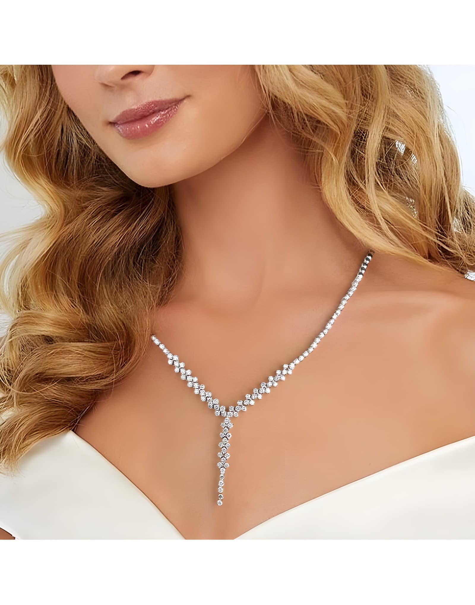18K 3.80 ct F / VS Pırlanta Düğün Kolye — 2. görünüm