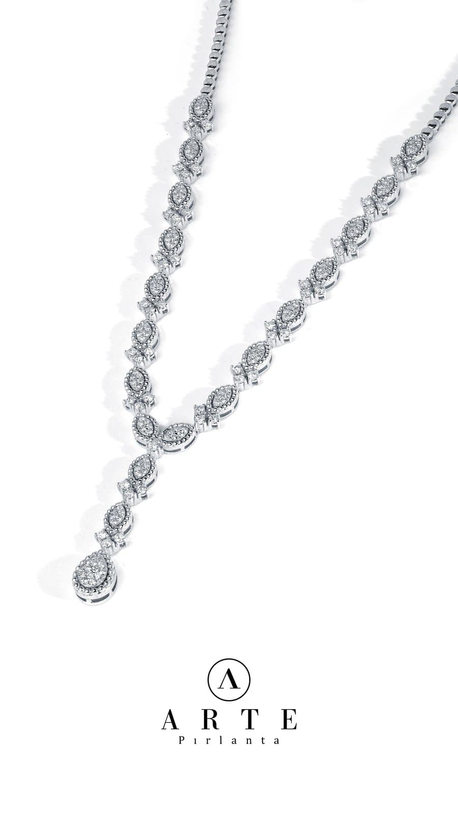 2.00ct E vs Pırlanta Düğün Kolye — 4. görünüm