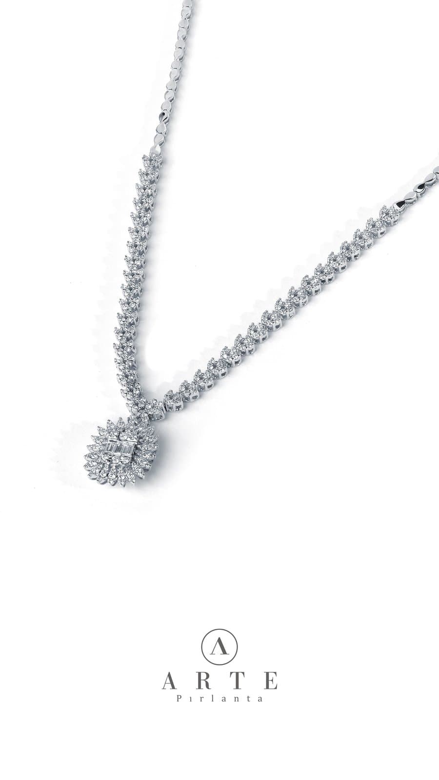 1.50ct F Rengi Pırlanta Düğün Kolye — 5. görünüm