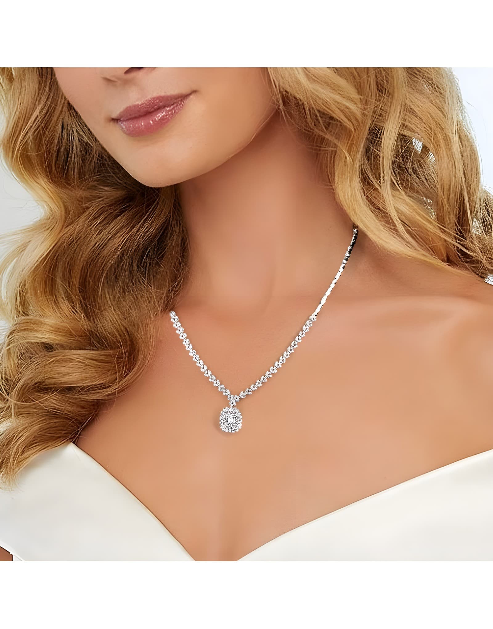 1.50ct F Rengi Pırlanta Düğün Kolye — 2. görünüm