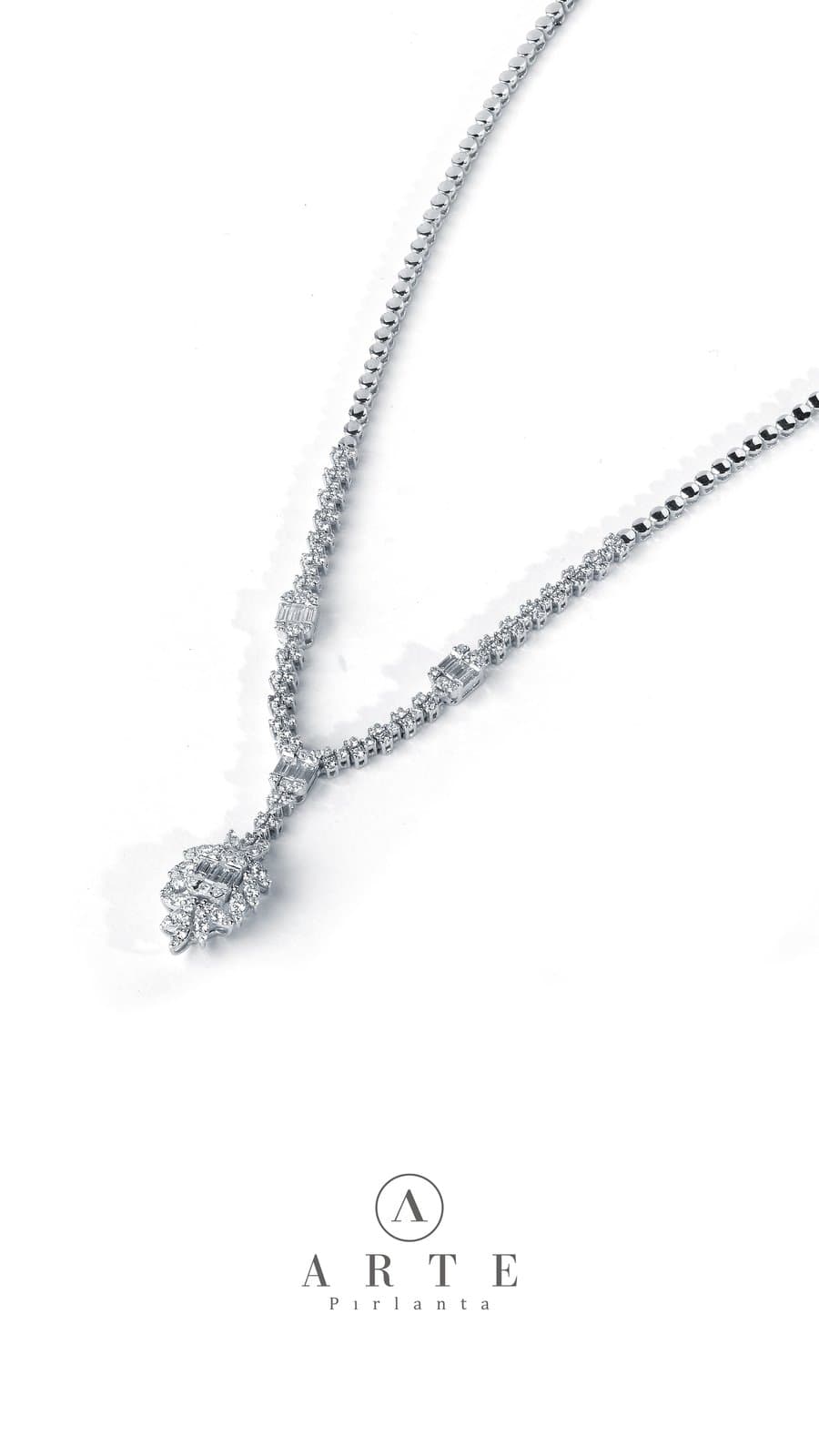 1.75ct F Rengi Pırlanta Düğün Kolye — 5. görünüm