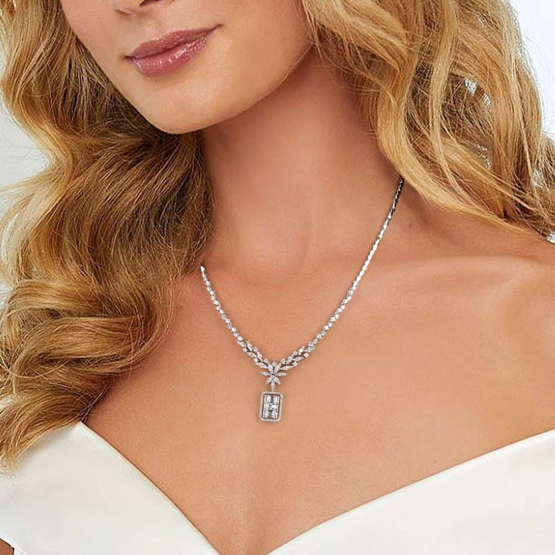 1.05ct F Rengi Pırlanta Düğün Kolye — 4. görünüm