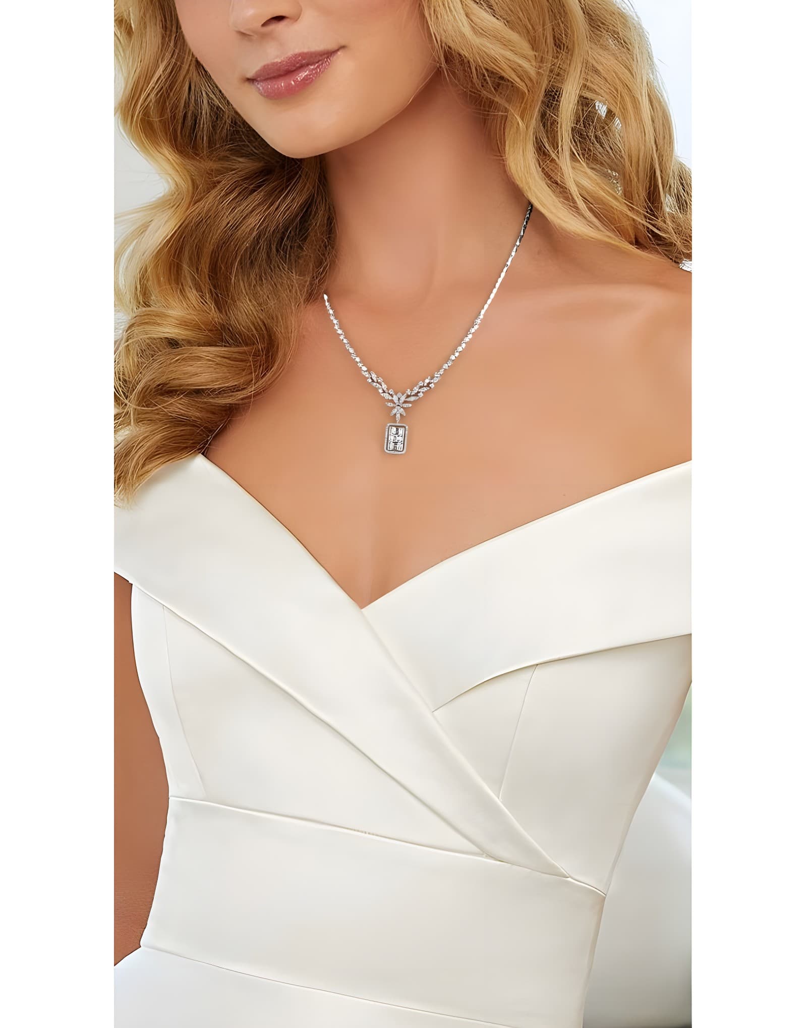1.05ct F Rengi Pırlanta Düğün Kolye — 2. görünüm
