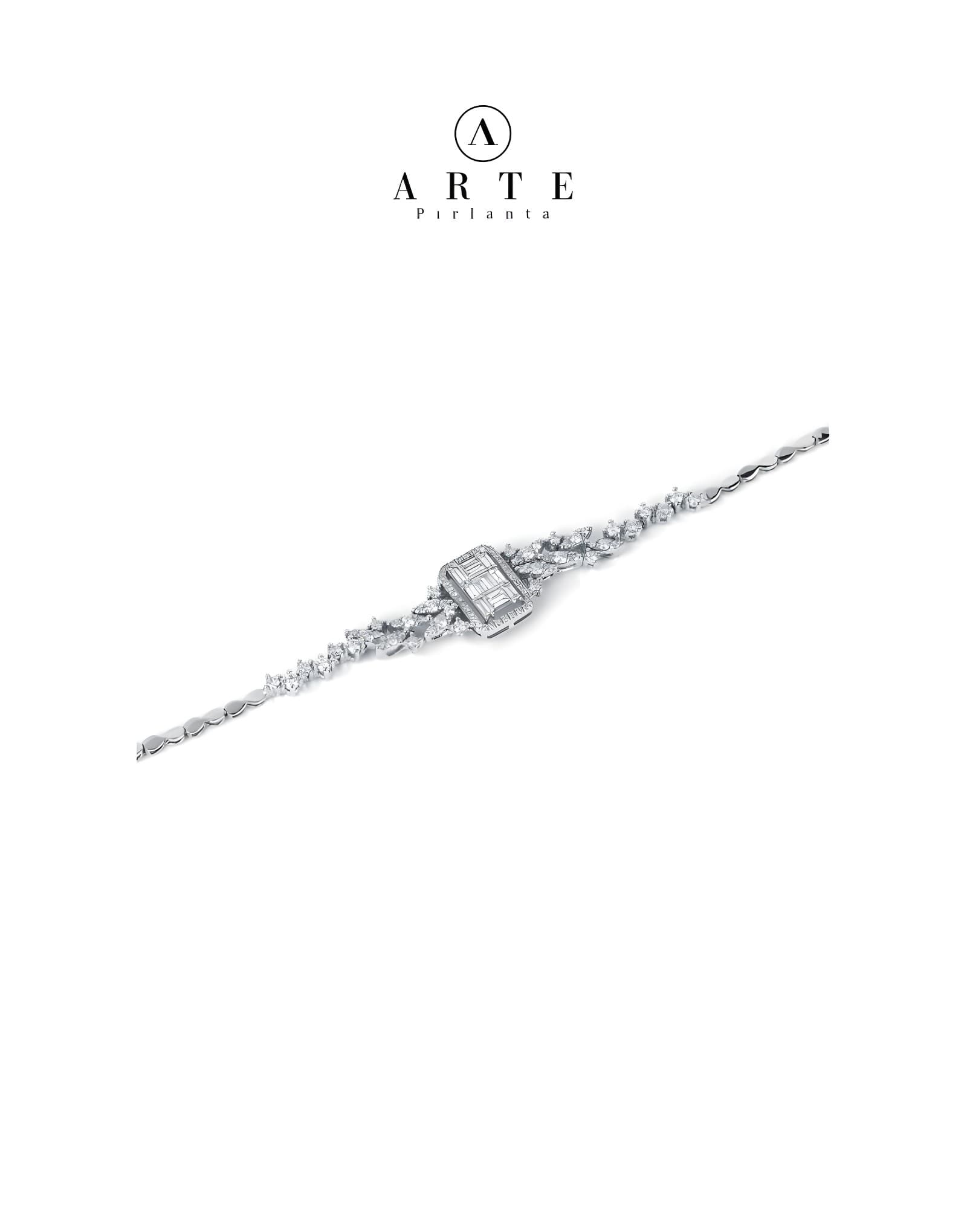 1.00ct F Rengi Baget Pırlantalı Altın Bileklik — 2. görünüm