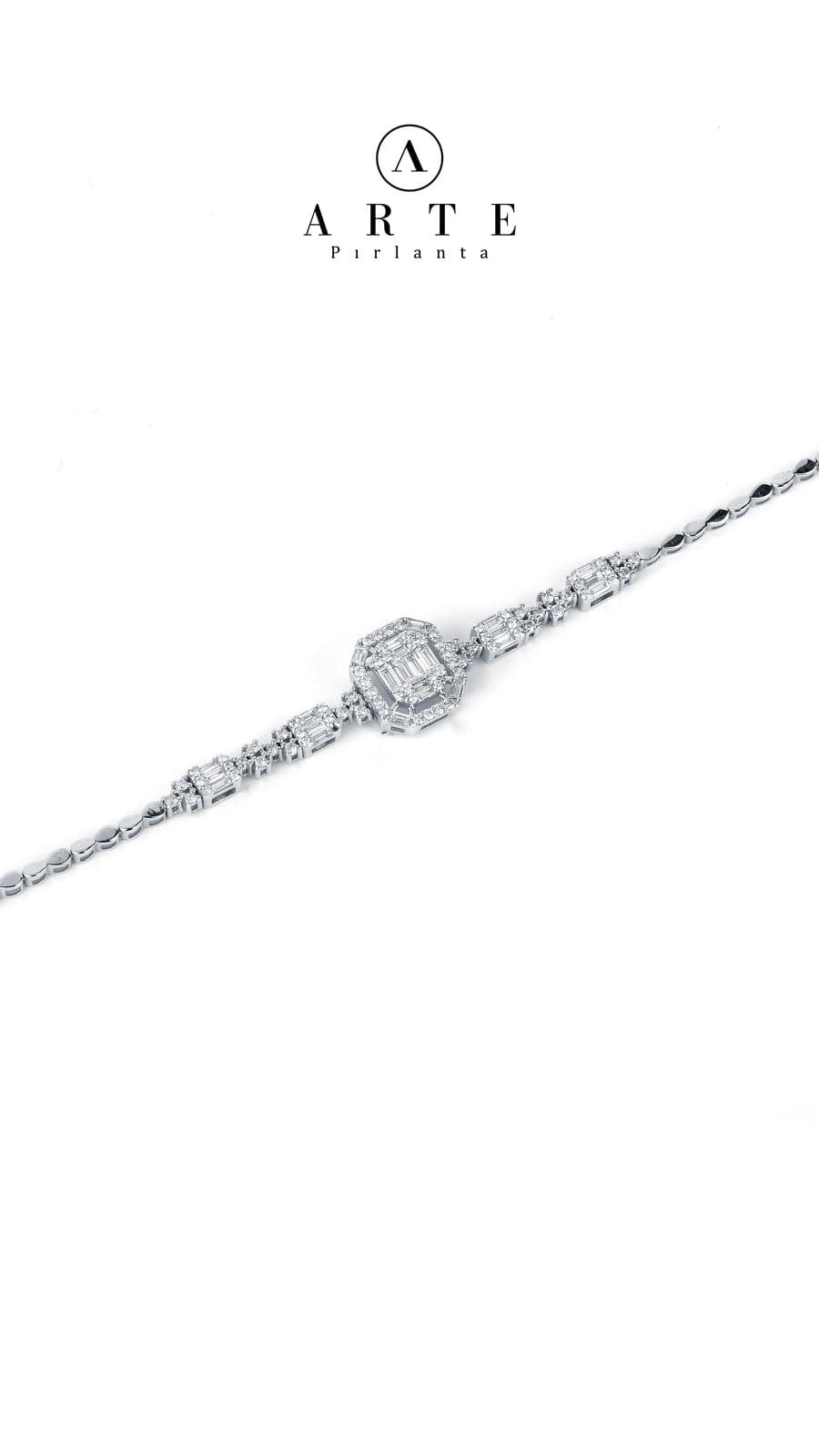 0.95 ct F / VS Baget Pırlantalı Altın Bileklik — 3. görünüm