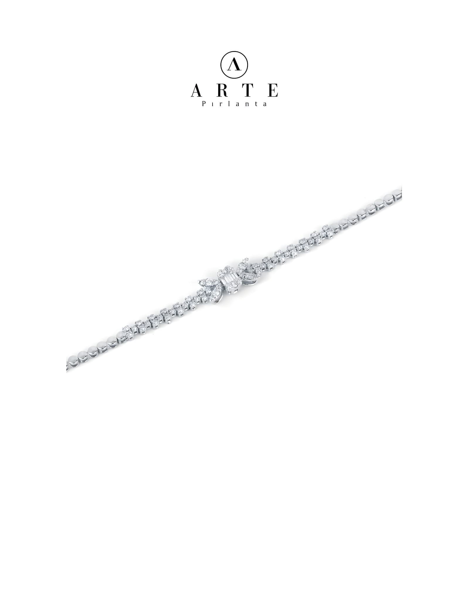 0.60ct F Rengi Baget Pırlanta Altın Bileklik — 2. görünüm