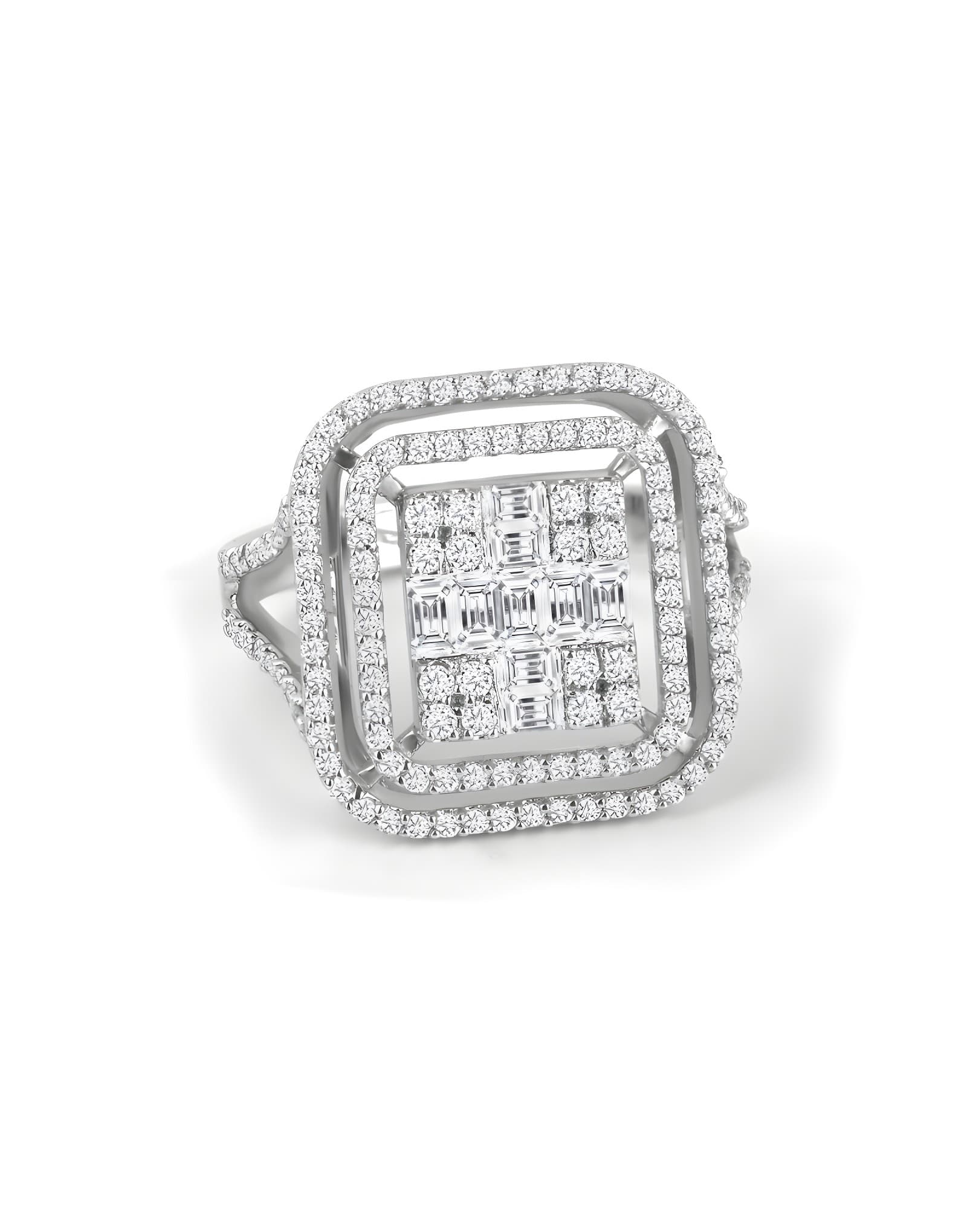 1.20 ct F / VS Baget Pırlanta Altın Yüzük