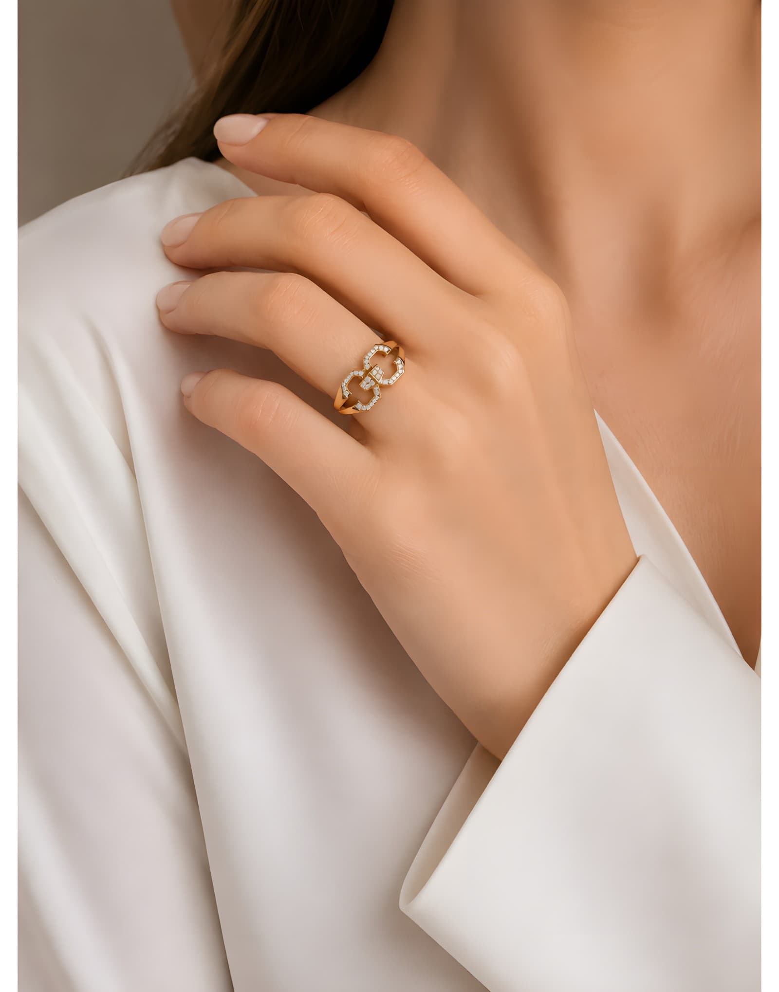 0.25 ct F / VS Pırlantalı Altın Stil Yüzük — 2. görünüm