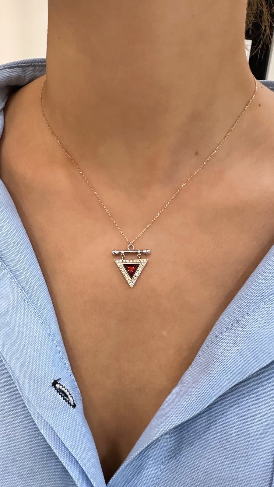 0.27ct Mineli Pırlantalı Altın Kolye — 2. görünüm