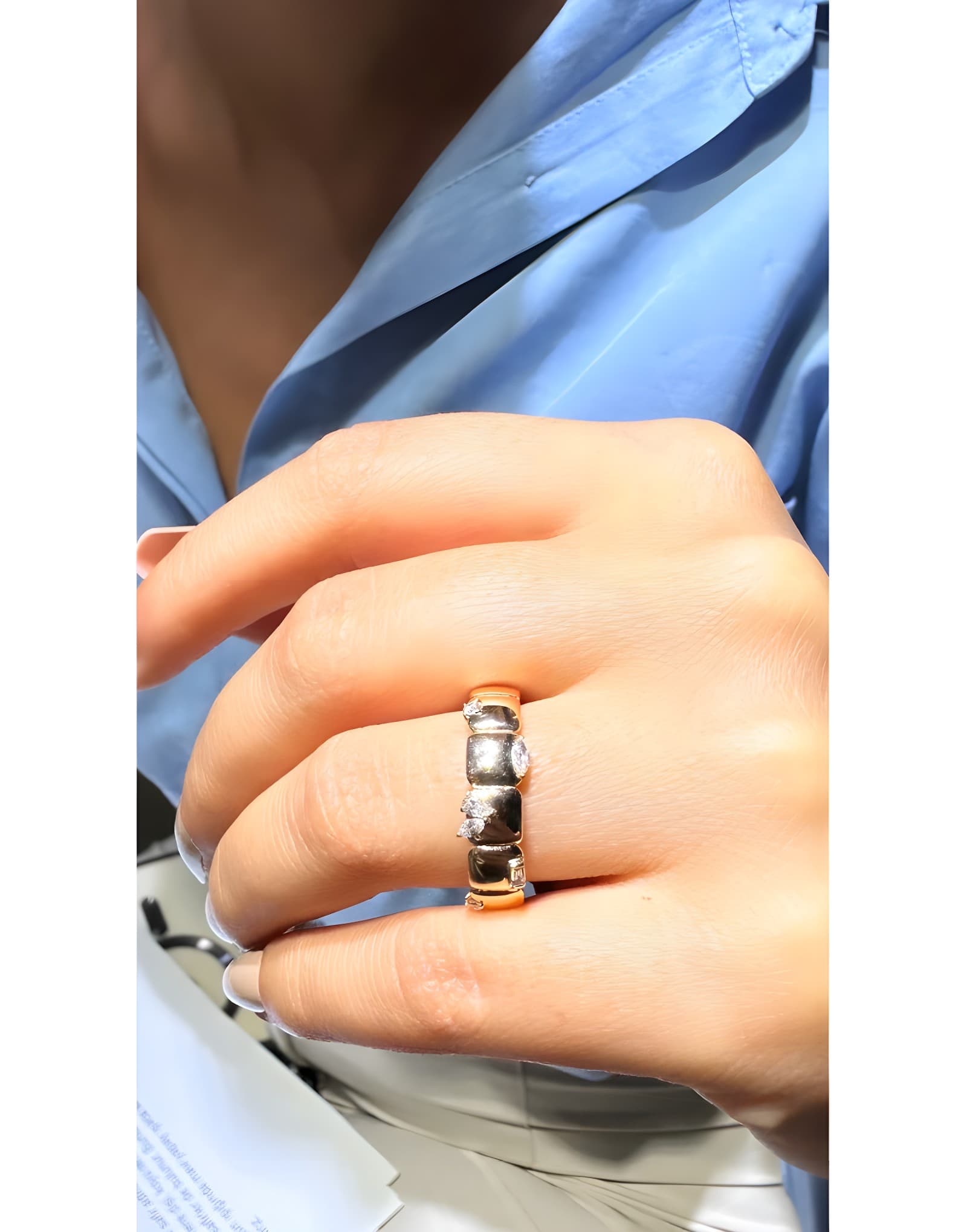 0.22ct Fancy Cut Altın Yüzük — 2. görünüm