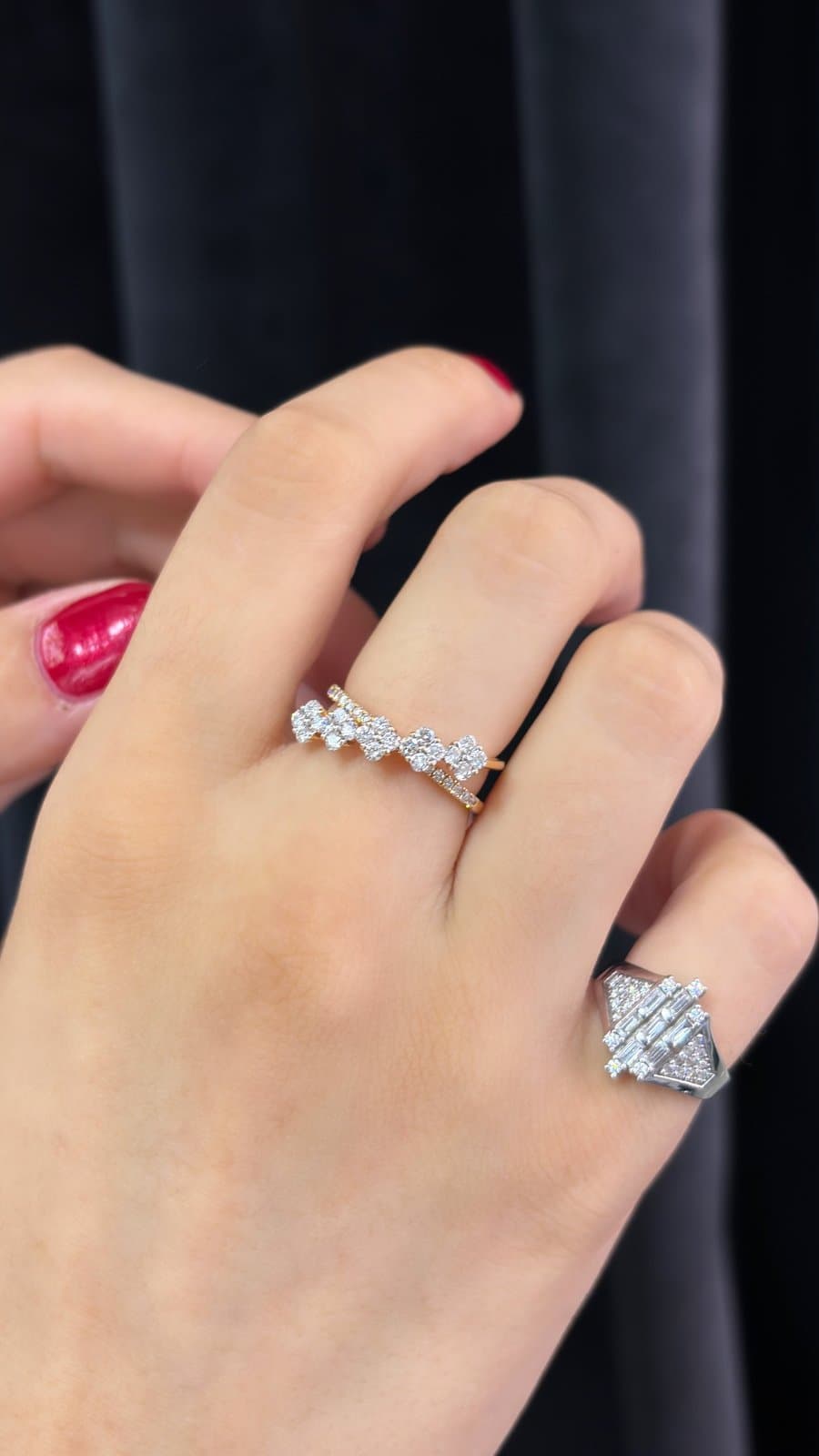 Flora 0.75ct F Rengi Altın Yüzük — 2. görünüm