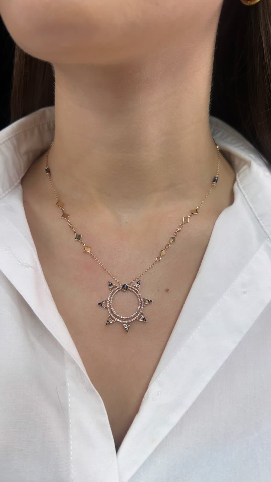 0.55ct Mineli Pırlanta Altın Kolye — 4. görünüm