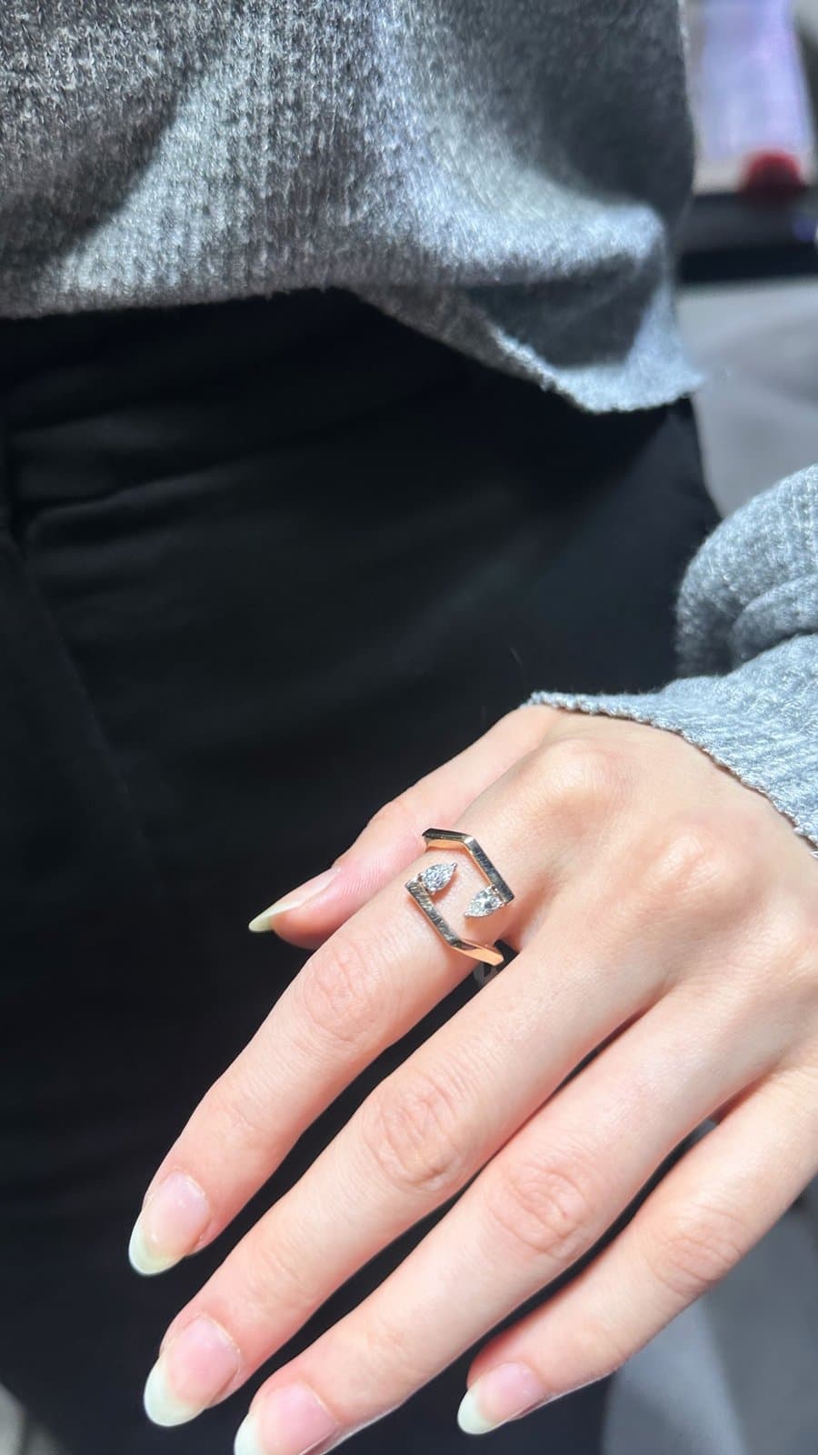 0.46 ct F / VS Pırlantalı Altın Yüzük — 4. görünüm