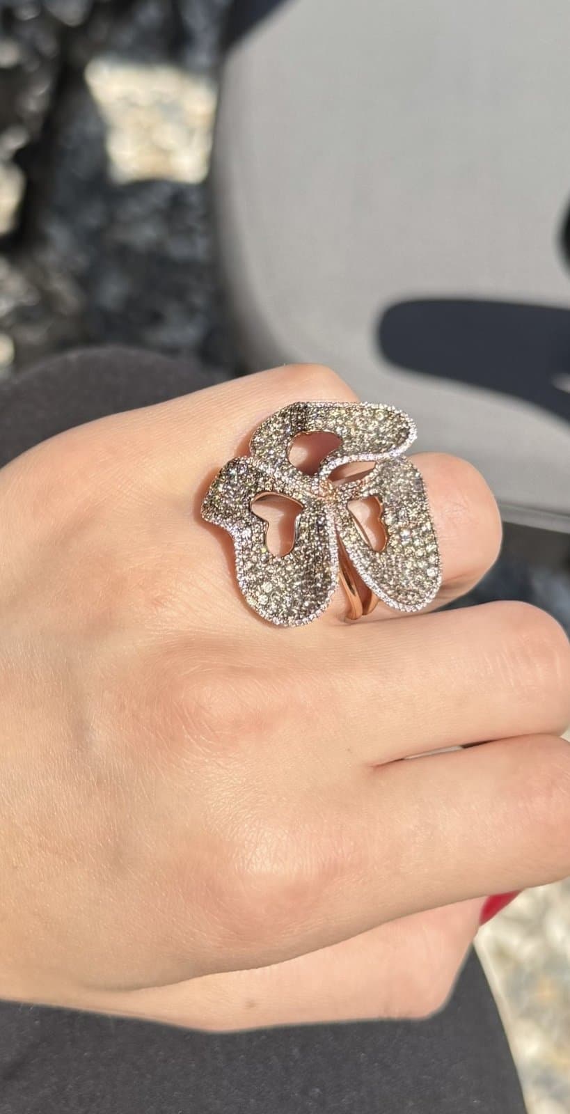3,62ct Brown Diamond 0,73 ct F / VS Pırlantalı Altın Yüzük — 2. görünüm