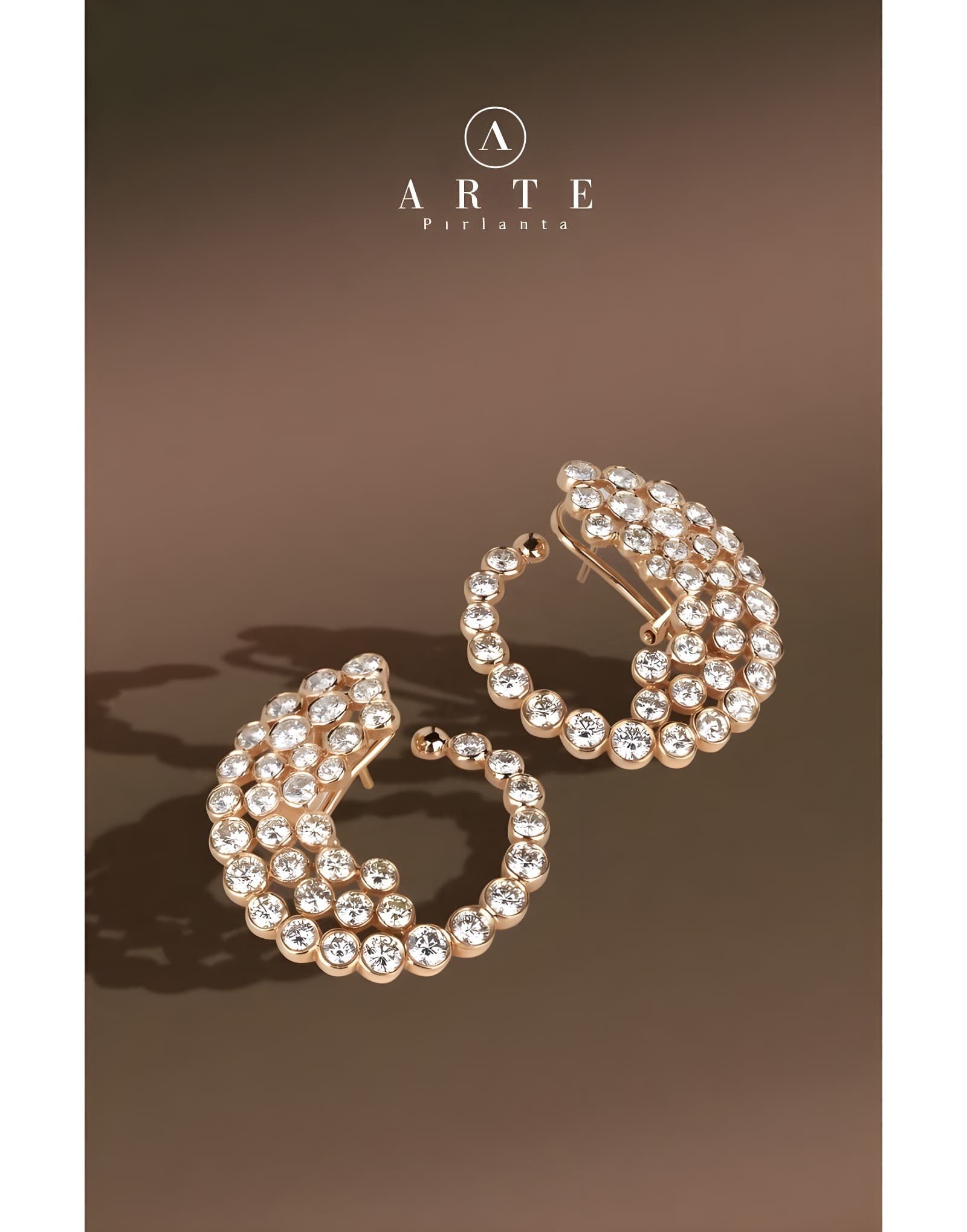 6.97ct F VS2 Pırlantalı Altın Küpe
