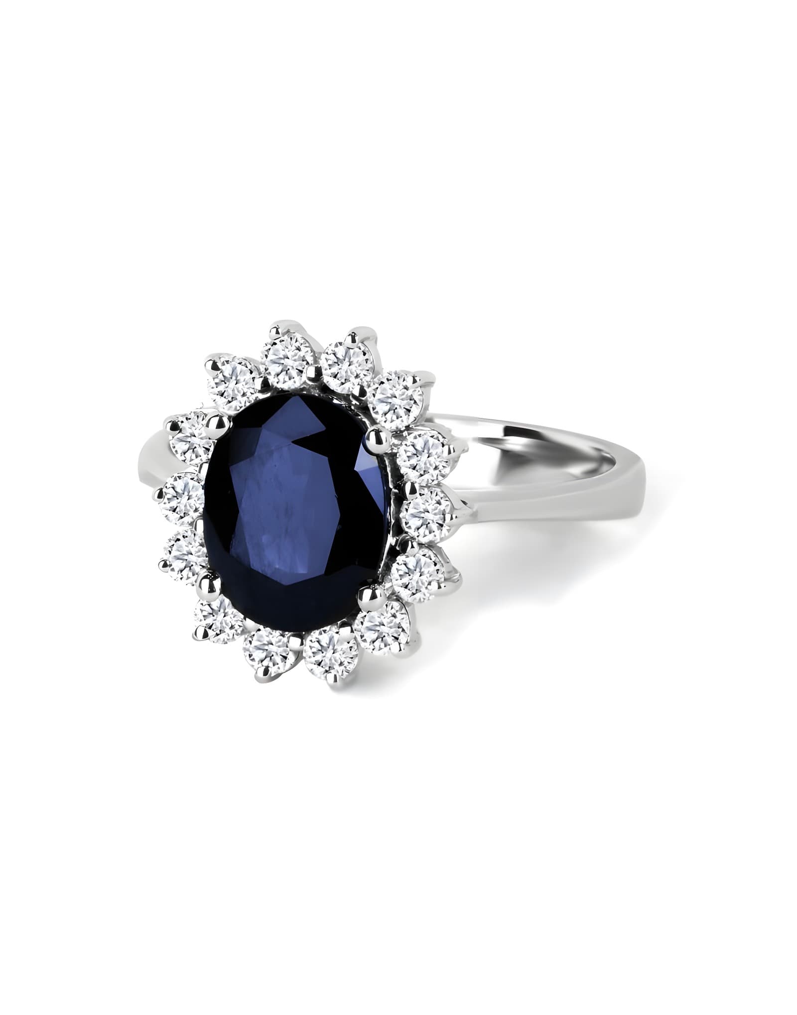 2,01CT SFR 0,50 ct F / VS Pırlantalı Safir Taşlı Yüzük