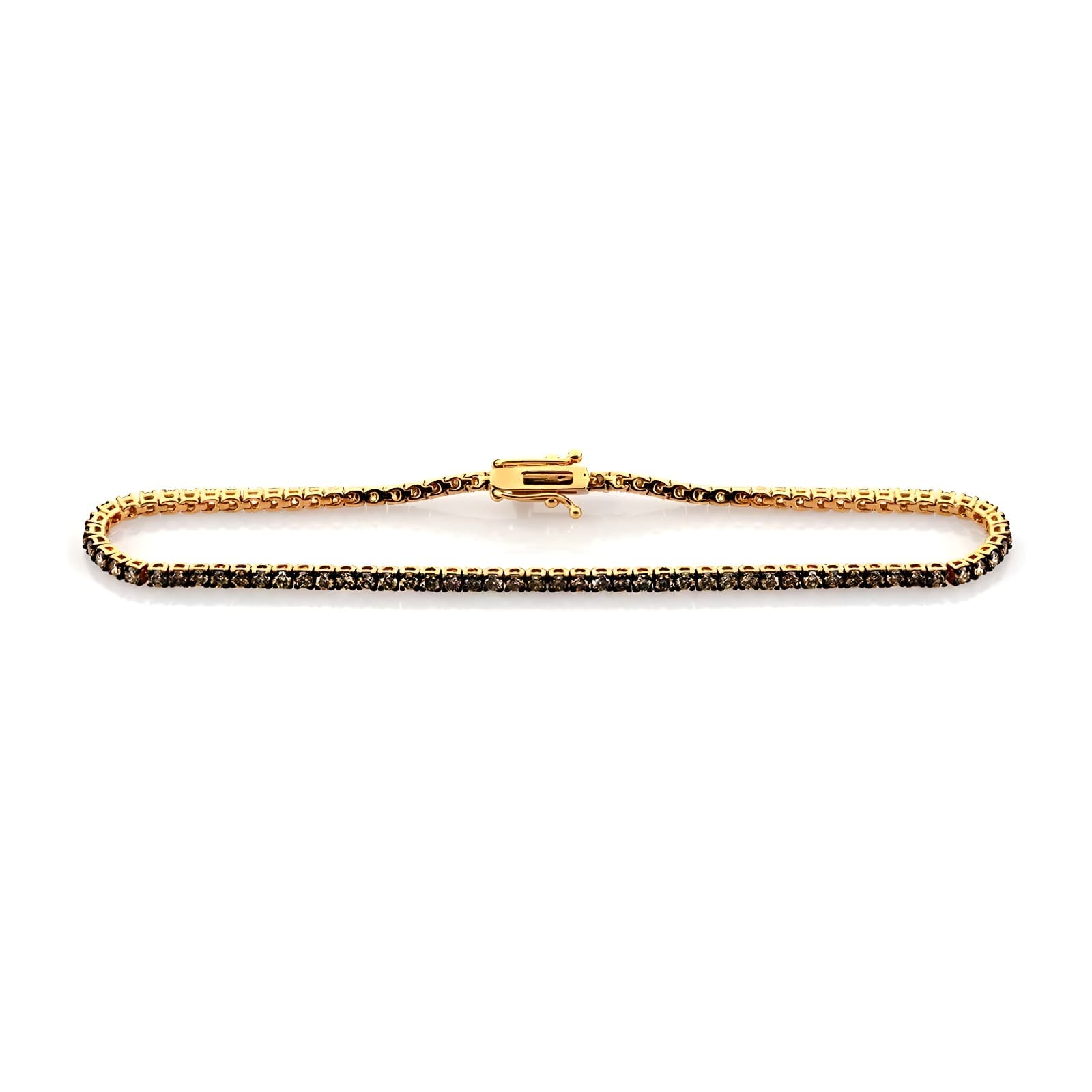2.01ct Brown Pırlanta Tenis Bileklik