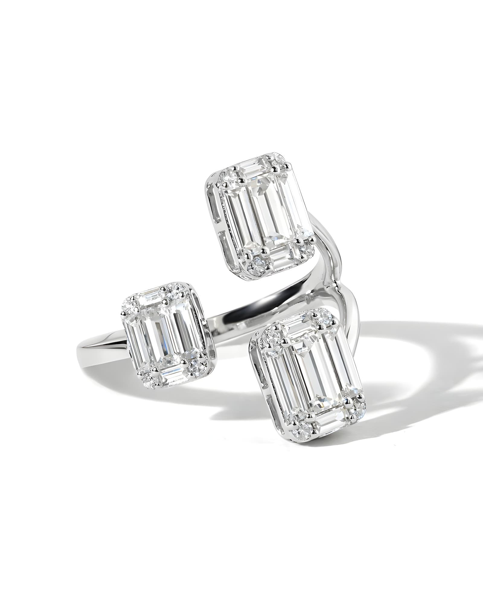1.45 ct F / VS Baget Pırlantalı Stil Yüzük