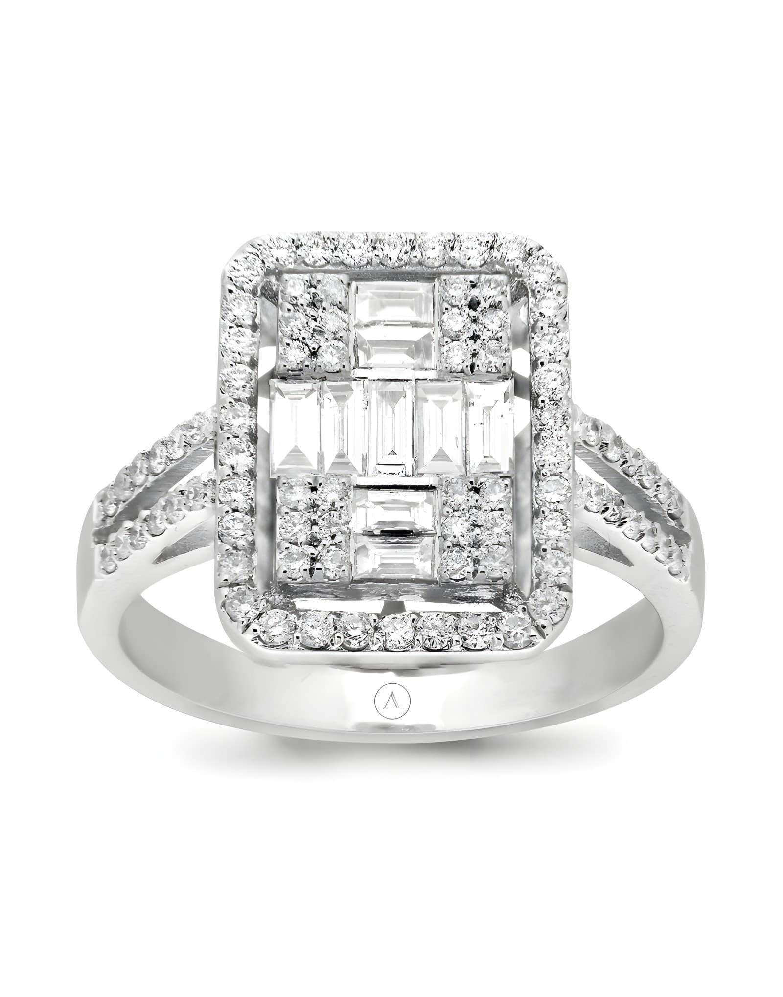 Queen 0.75ct Baget Pırlanta Yüzük