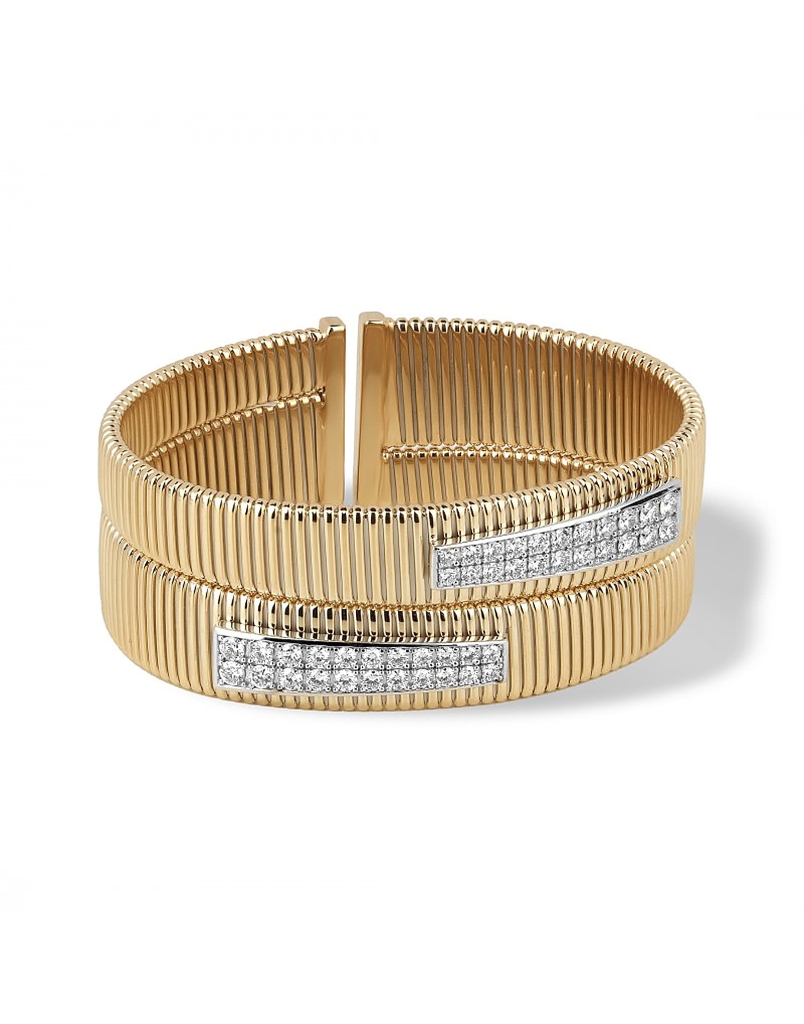 Bottega Bangle Pırlantalı Altın Bileklik