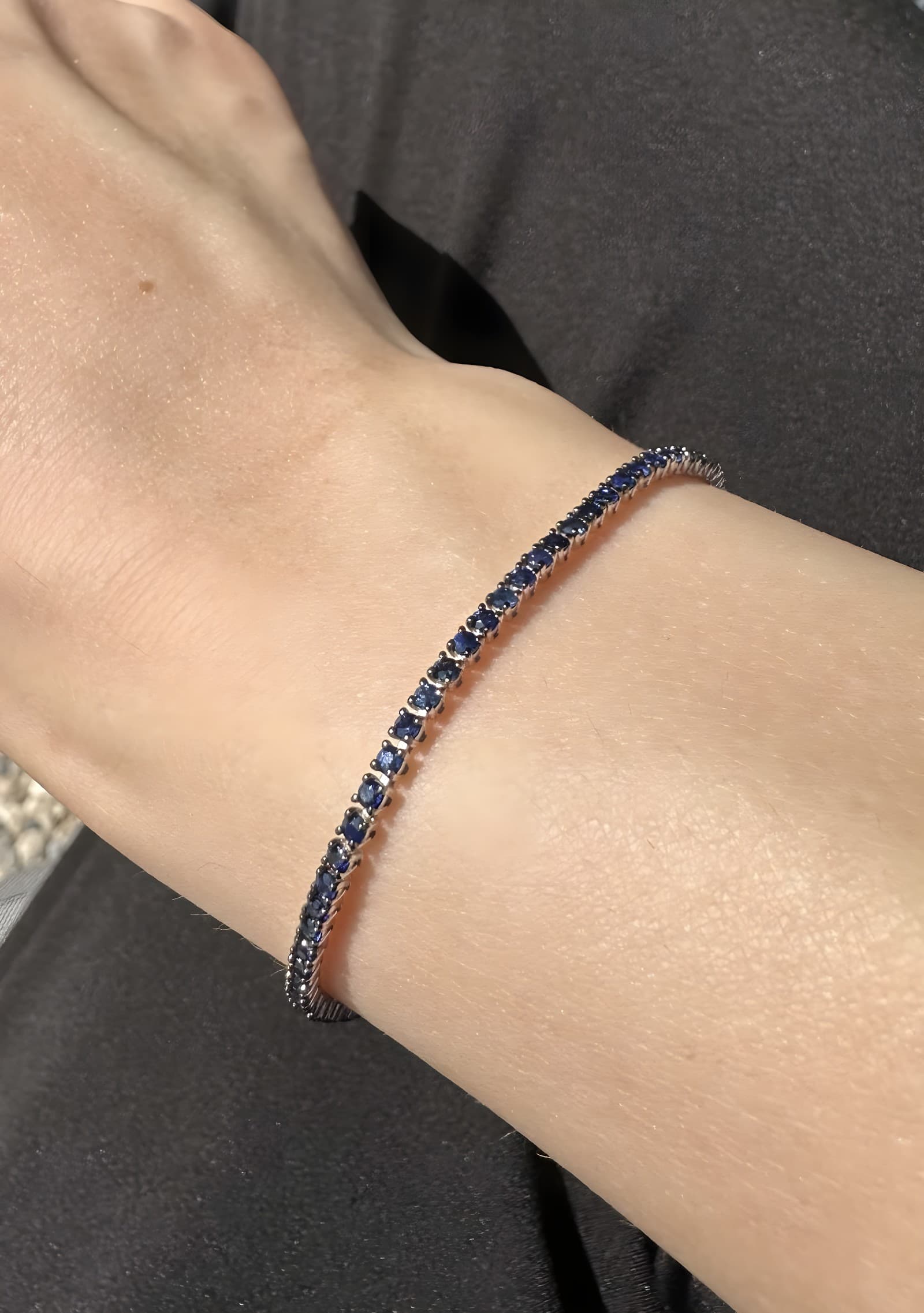 Safir Taşlı Pırlanta Bileklik