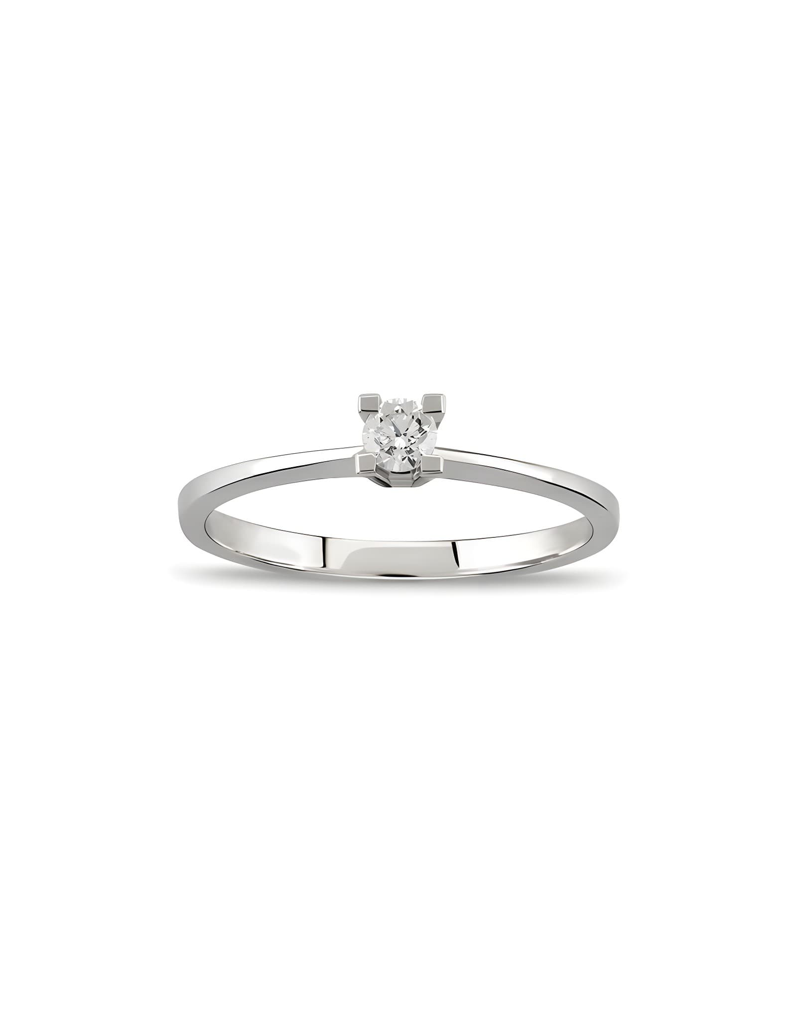 Hrd 0.19ct E sı2 Rengi Pırlanta Tektaş Yüzük