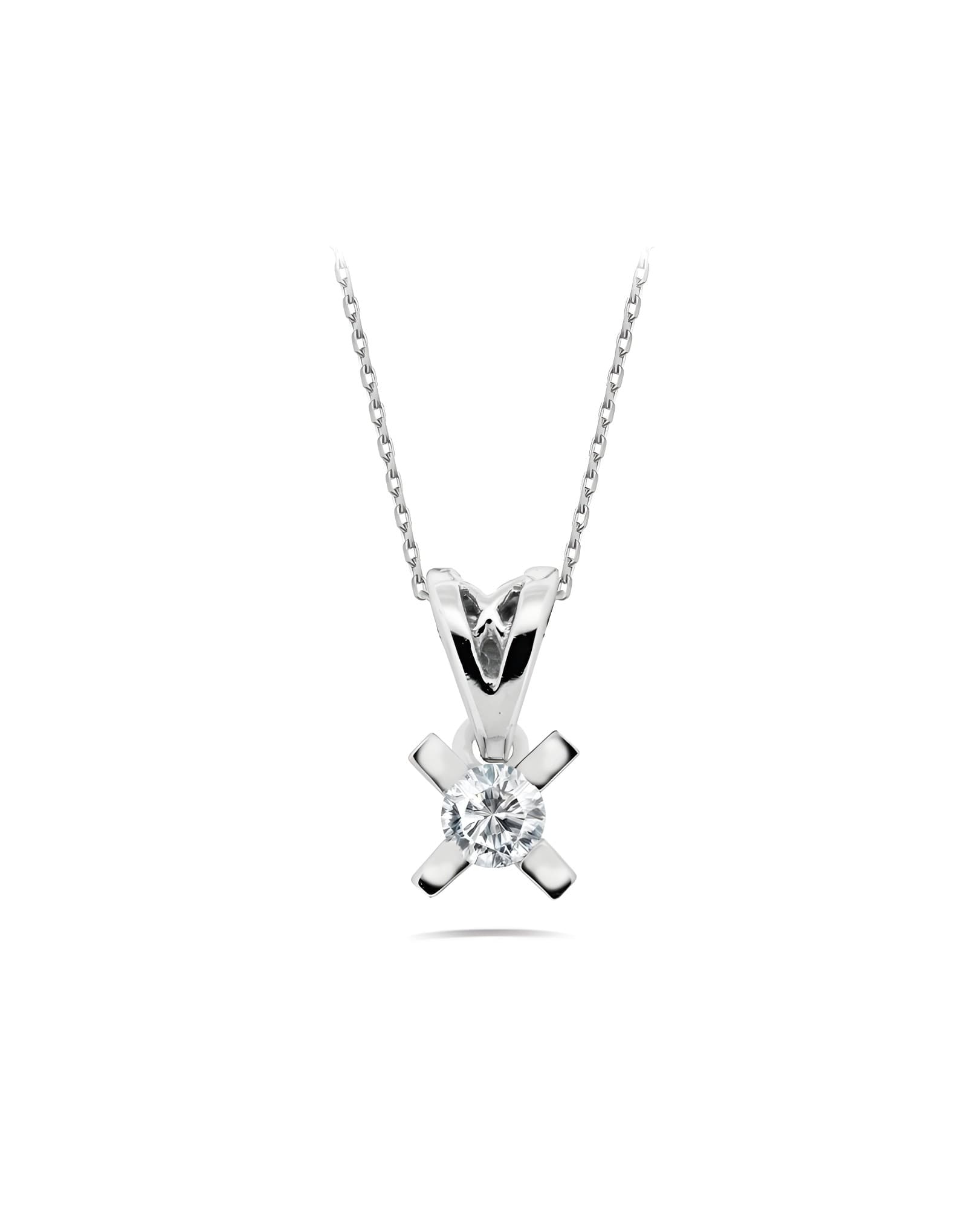 0.08ct Tektaş Pırlanta Kolye