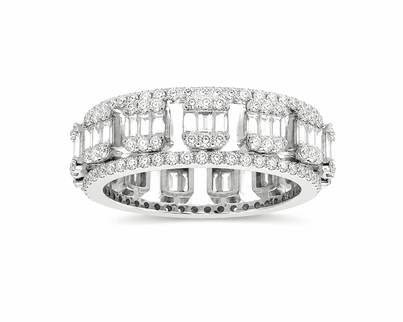 2.10ct F rengi Pırlanta Baget Tamtur