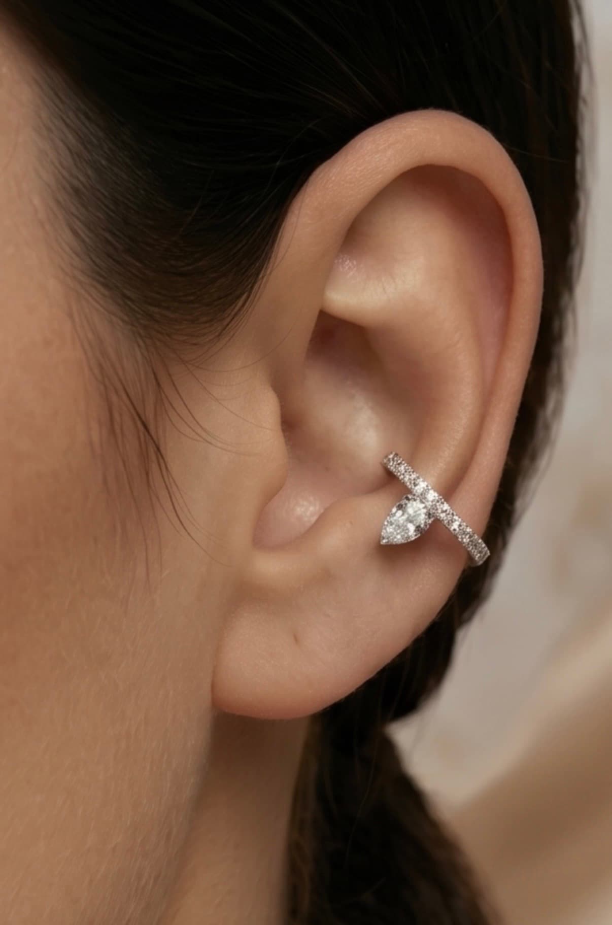 Ear Cuff Damla Kesim Pırlantalı — 2. görünüm