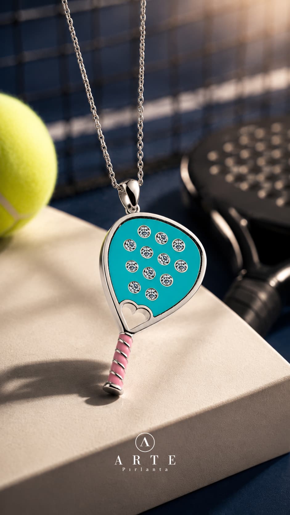 PADEL Pırlantalı Gümüş Kolye — 2. görünüm