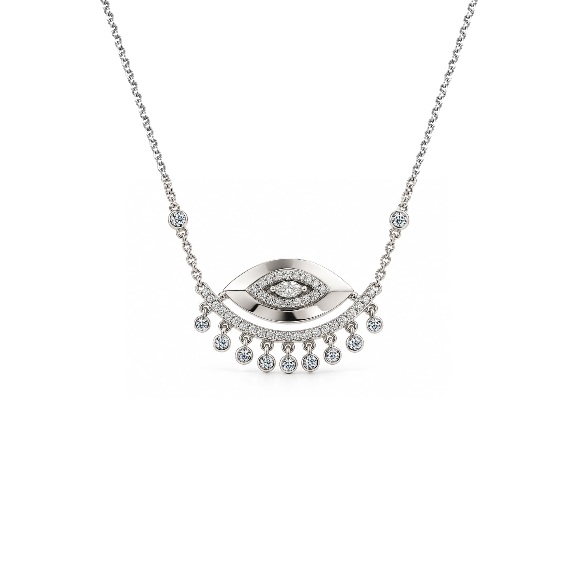 0.50ct Pırlantalı Göz Altın Kolye