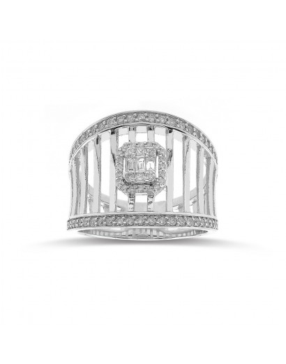 Baguette Diamond Ring Caged