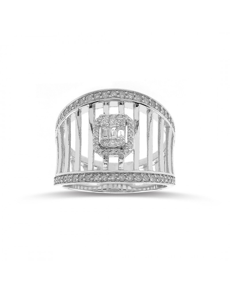 Baguette Diamond Ring Caged