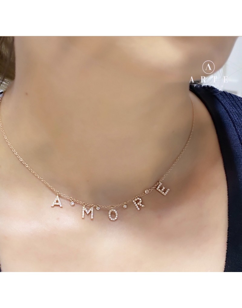 AMORE Diamond Name Necklace