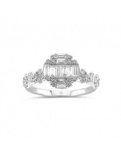 Baguette Diamond 0.90ct F Color Ring