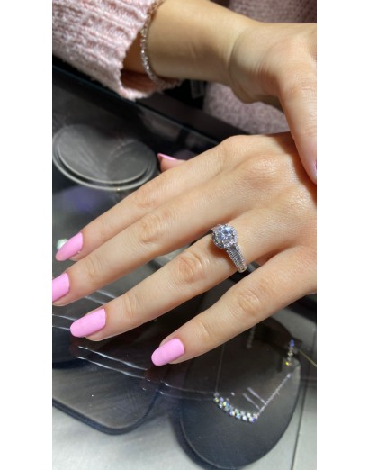 1.00ct F Color Diamond Solitaire Ring