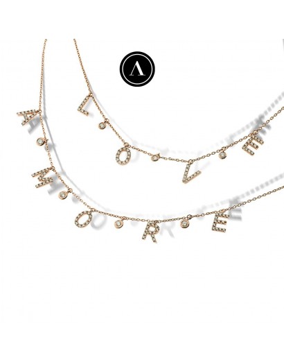 AMORE Diamond Name Necklace