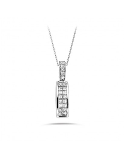 0.75ct Princess Cut Diamond Necklace