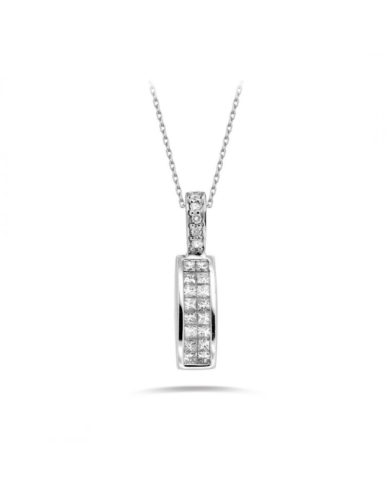 0.75ct Princess Cut Diamond Necklace